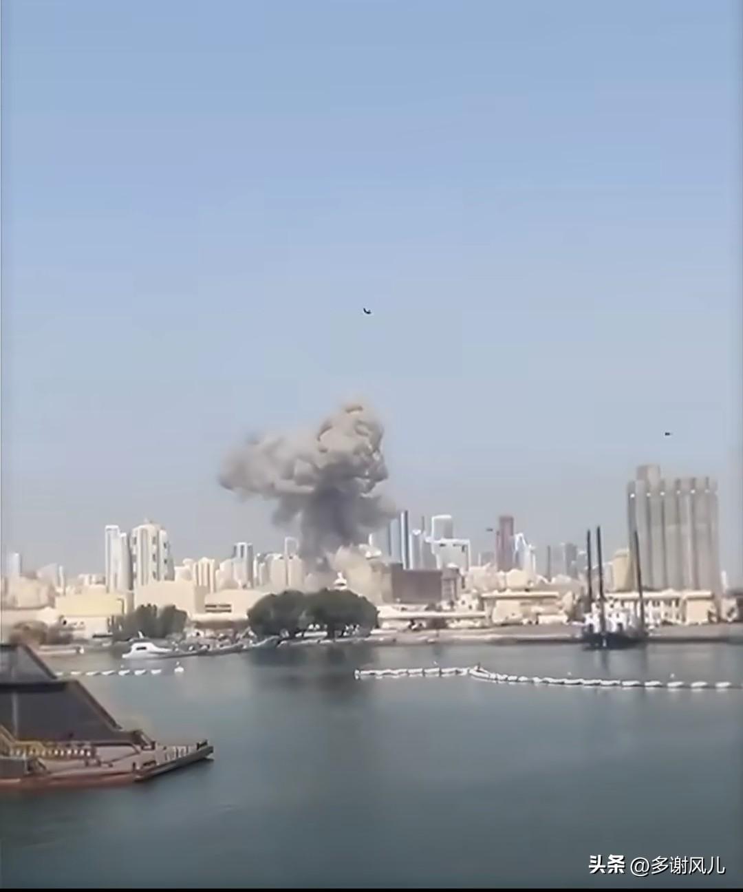 来自伊朗的反击！
伊朗导弹击中美国在巴林的海军基地。
笼罩在中东许久的美以同伊朗