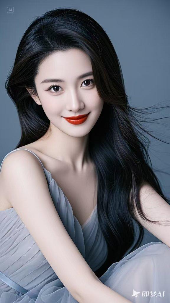 眼前这位美女着薄纱吊带抹胸裙，长皮披腰前后分，这搭配既有时尚感又有层次感。她温柔