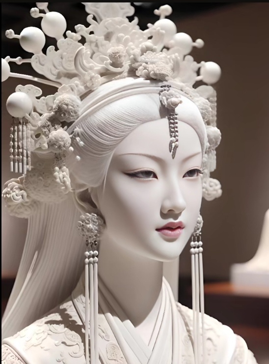 抖音评论区看到的，应该是ai图片。这睥睨众生的眼睛，无可挑剔的脸蛋，真是美的好高