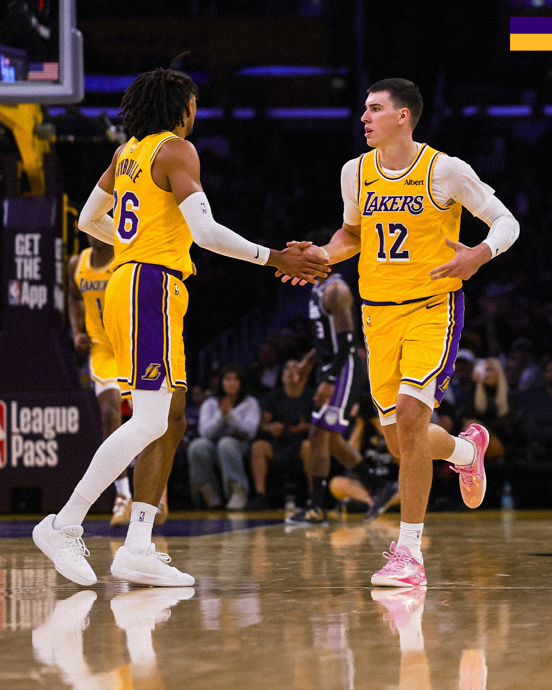 昨日赛场图集💜💛湖人国度洛杉矶湖人[超话] ​​​