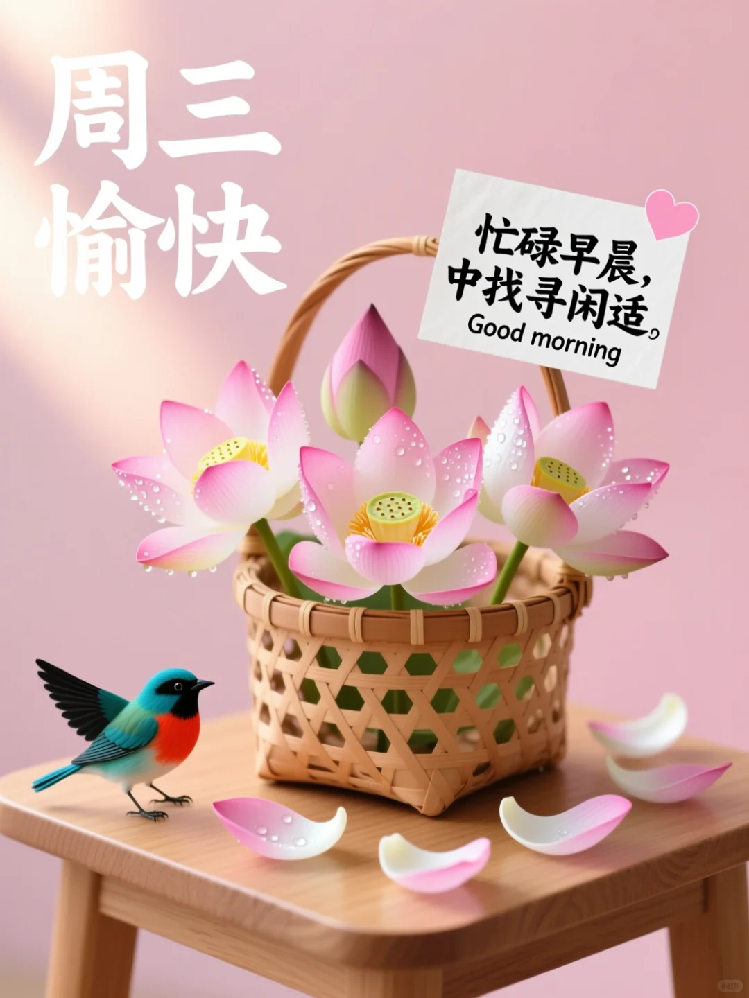 2026.8.5周三早安祝福图片海报壁纸拿图吱一声噢～ 