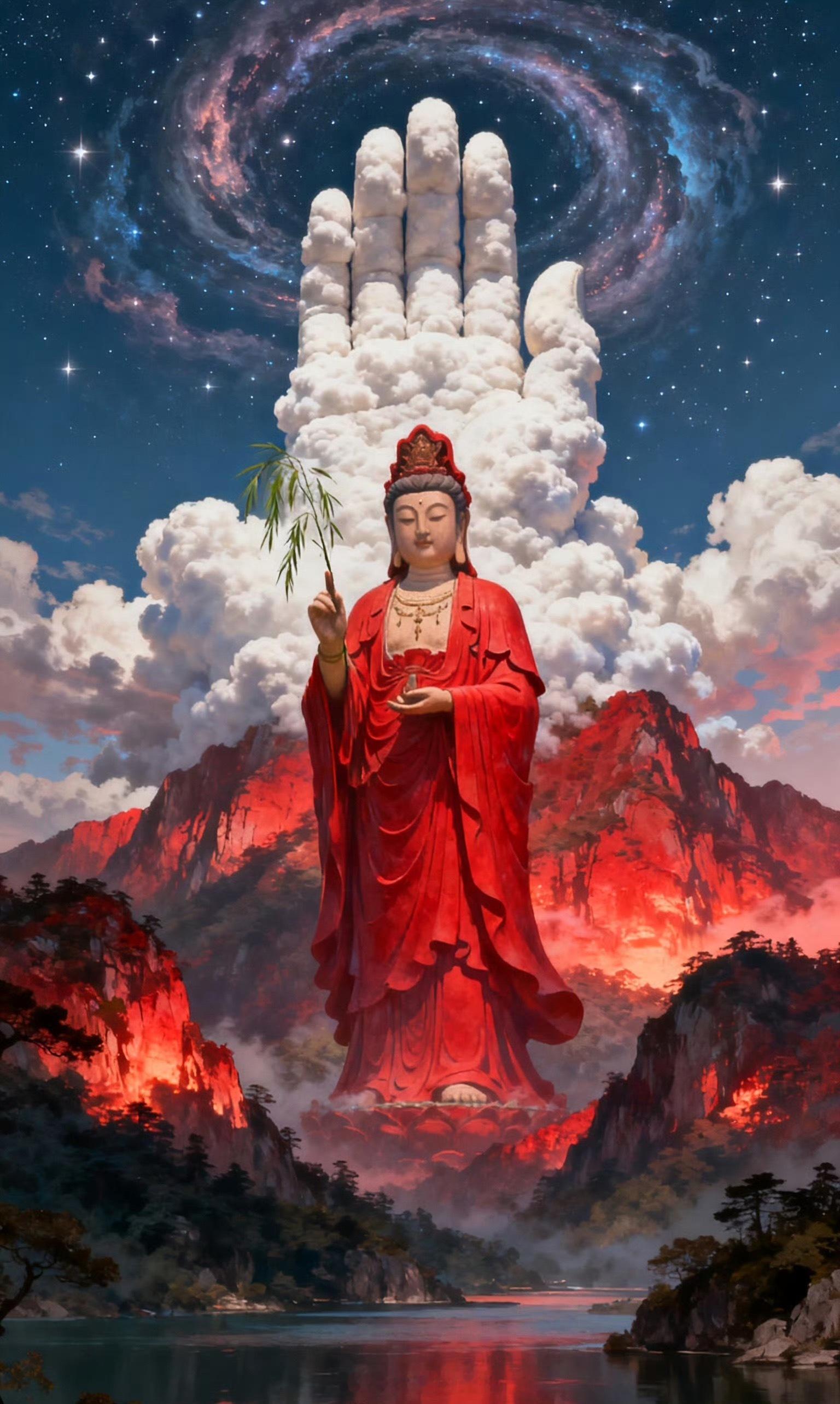遇到红衣观音，一定要拜一拜，所有不好的全部给你们清除，所有晦气霉运统统退出你的剧
