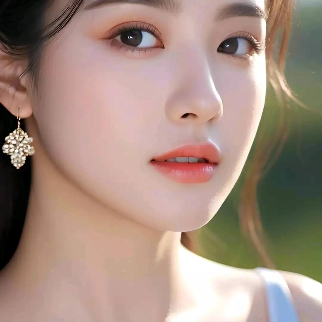 温柔大眼少女，唯美自然妆容，清新夏日气息清透少女感妆容 温柔甜美风妆容 元气甜妹