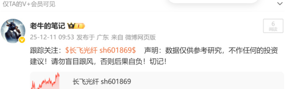 好样的！12月11日跟踪关注的 ：长飞光纤 今天又是大--涨！ 知足了！