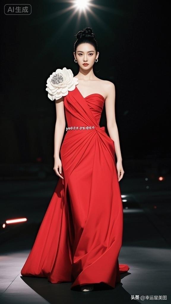 红衣美人，闪耀T台，惊艳全场！