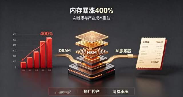 内存价格暴涨400%深度复盘：AI虹吸带来的产业账单