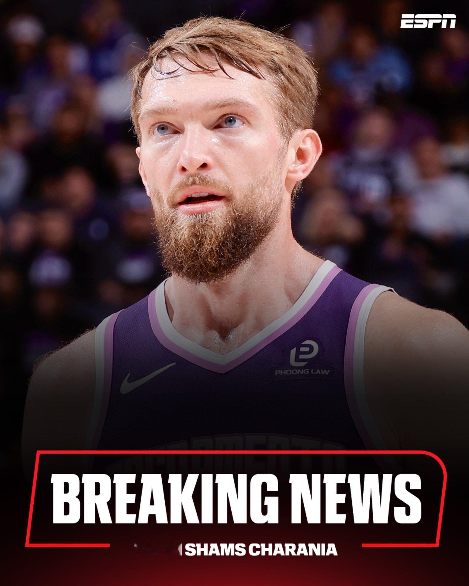 Shams：小萨博尼斯左膝半月板部分撕裂，3-4周之后重新评估。呃。