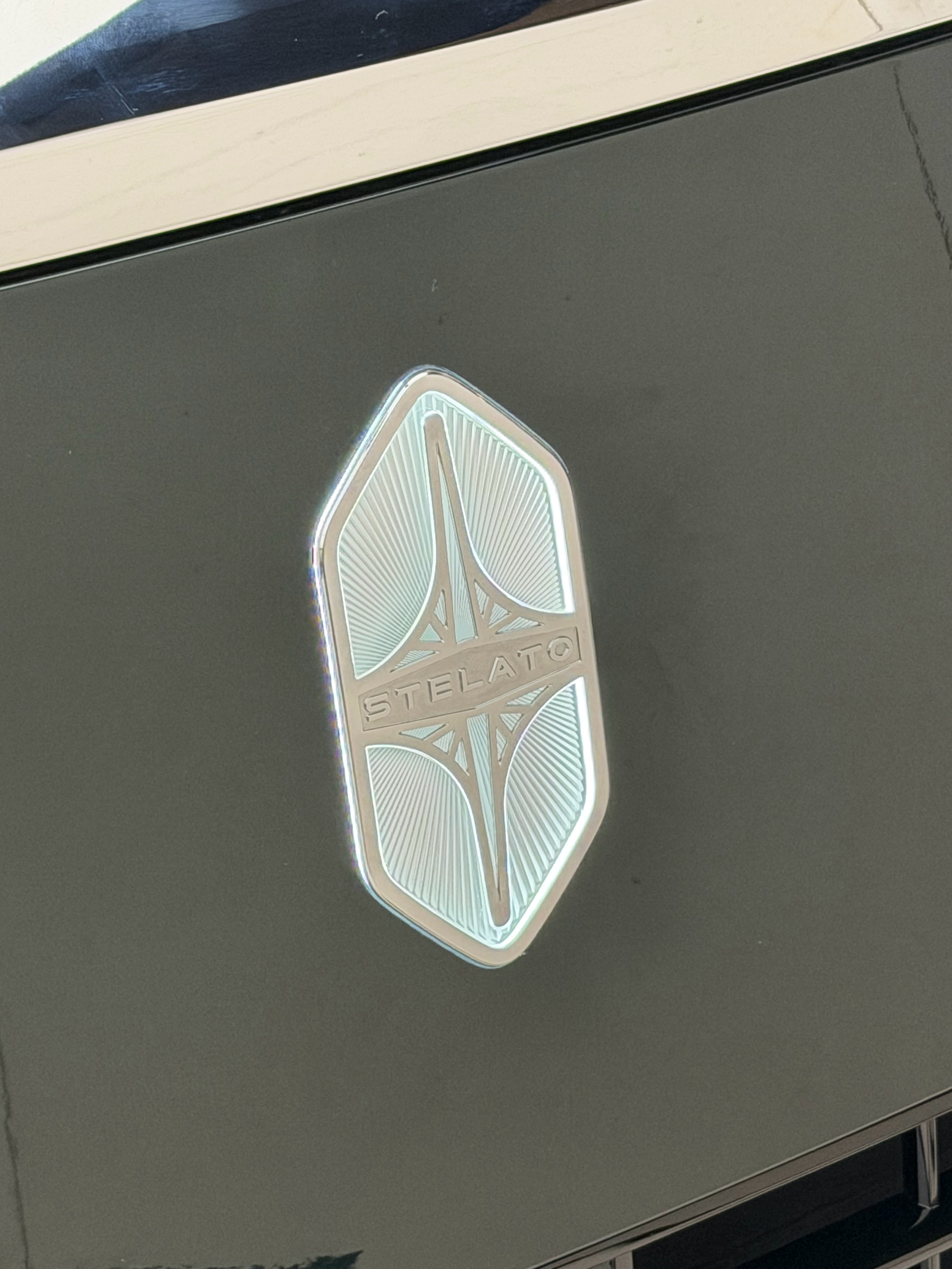 昨天在店里看到享届G9的实车了，这个发光车标很好看，不知道是不是放在展厅一直亮灯