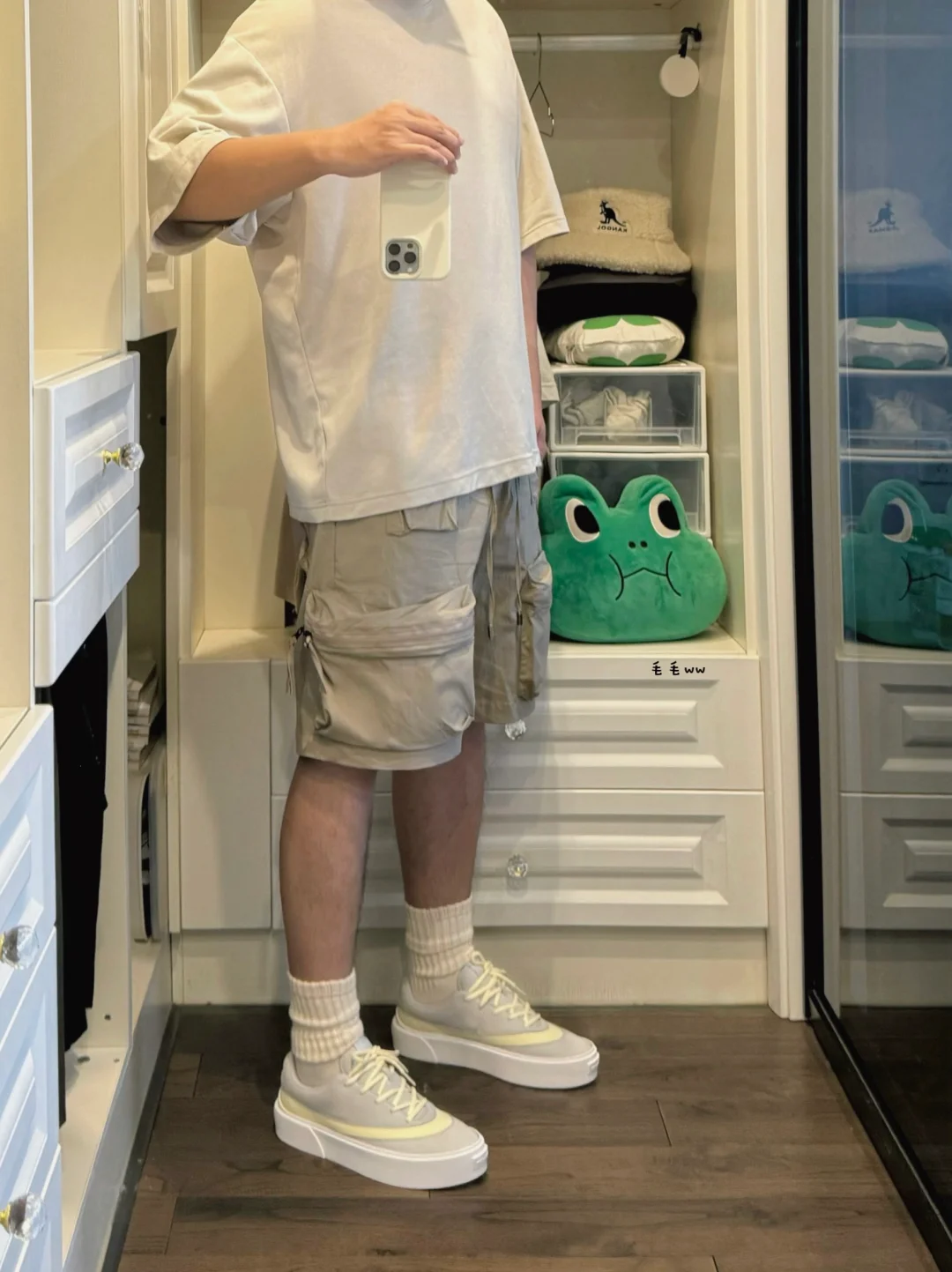 工装短裤｜卡其色穿搭