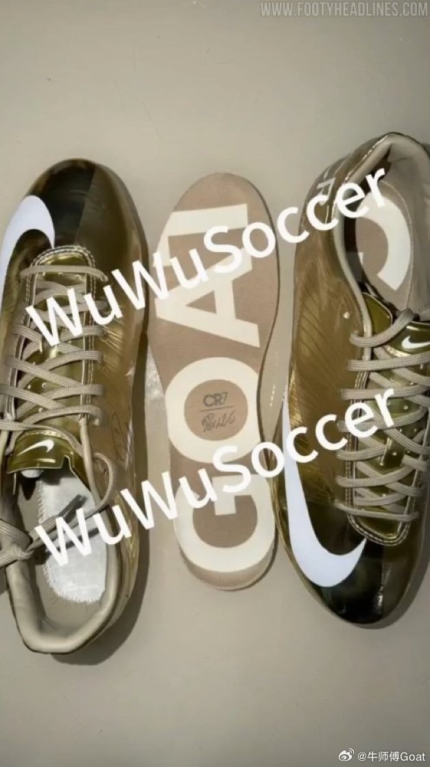 C罗 据FootyHeadlines耐克在即将发售的金色Mercurial Va