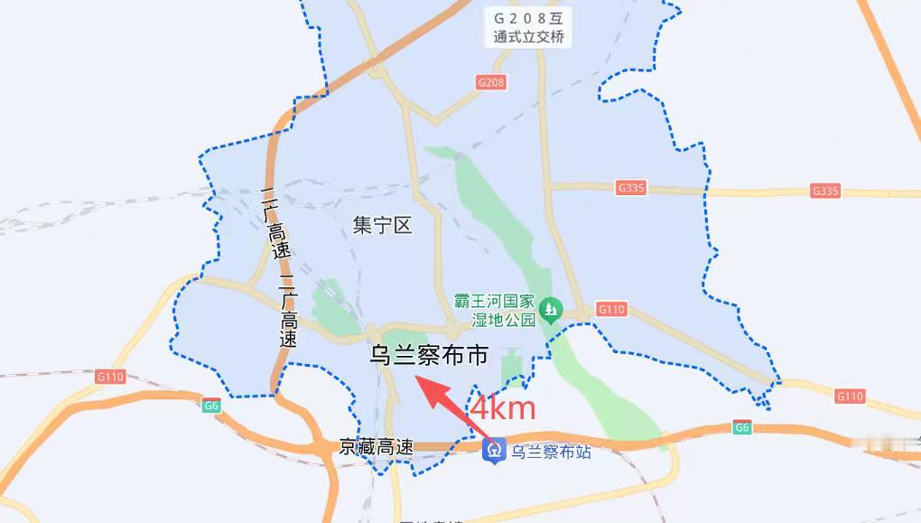 乌兰察布站在察右前旗，鄂尔多斯站在伊金霍洛旗，淮北西站在濉溪县

乌兰察布站设于