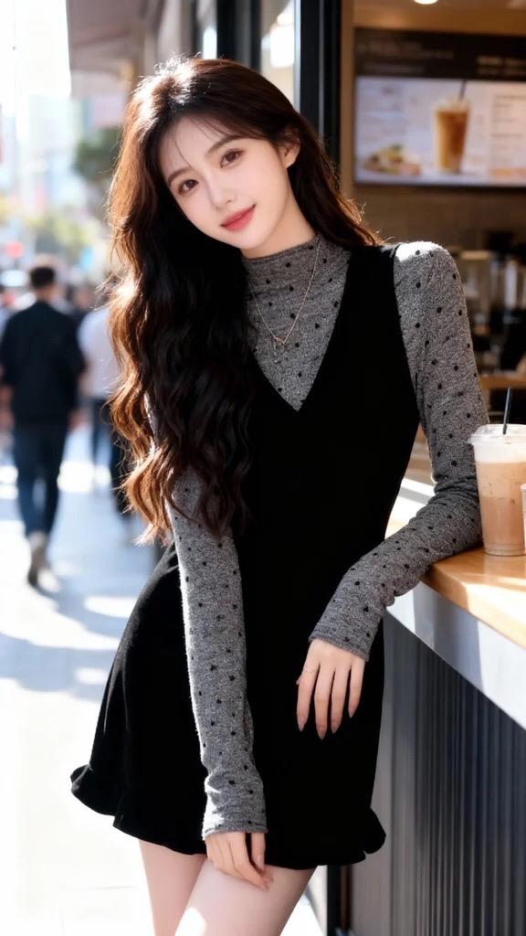 黑色连衣裙 时髦穿搭 显瘦穿搭 微胖女生 今天穿什么