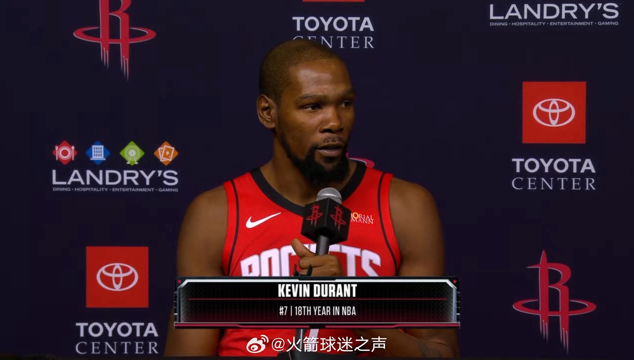 杜兰特谈到加盟火箭队时表示：“我一直觉得这是一个我可以安顿下来、生活下去的地方。