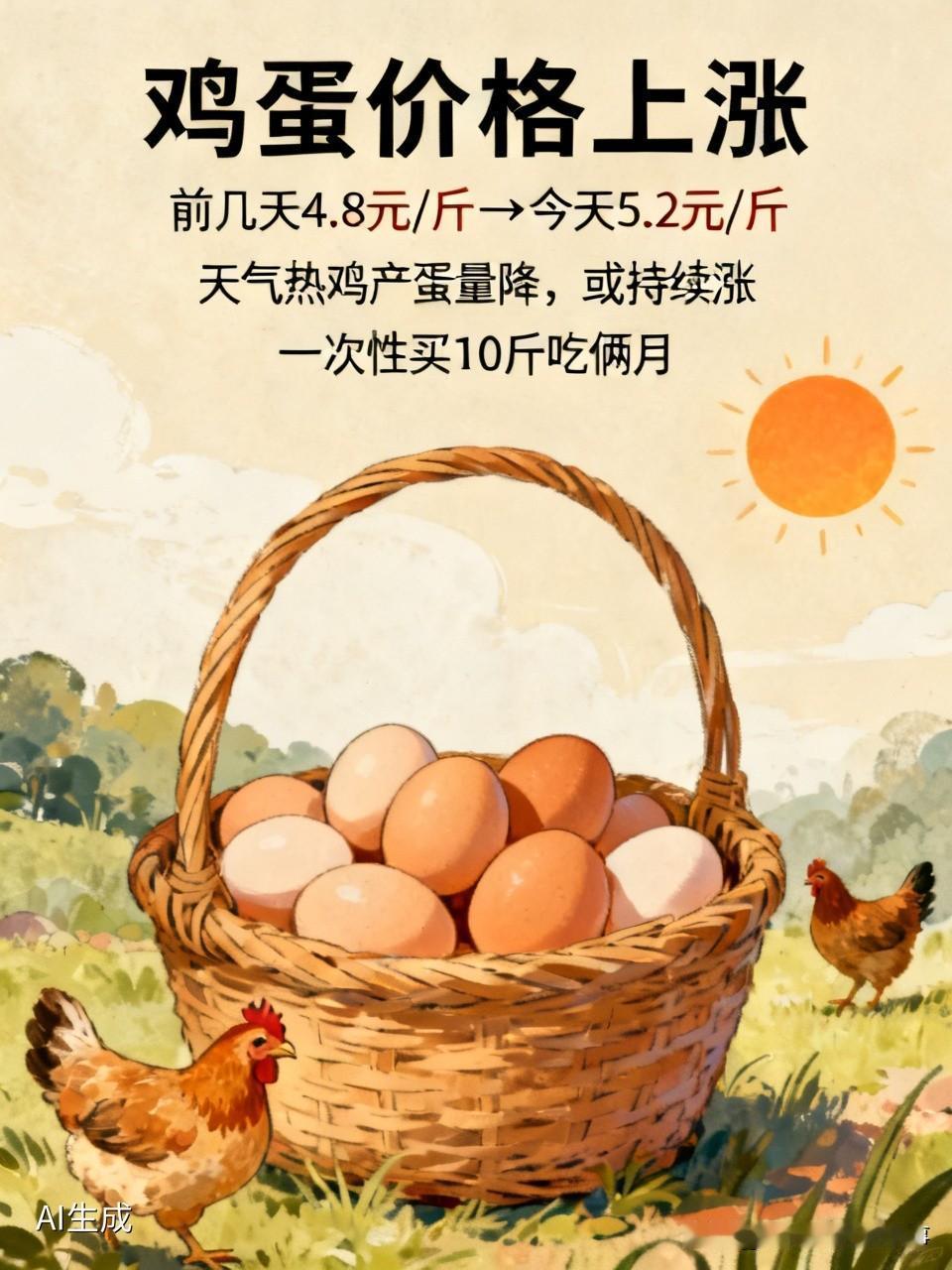 吃不起鸡蛋了，比肉还贵！
最近几天，鸡蛋一天一个价的往上涨。
前几天还4.8一斤
