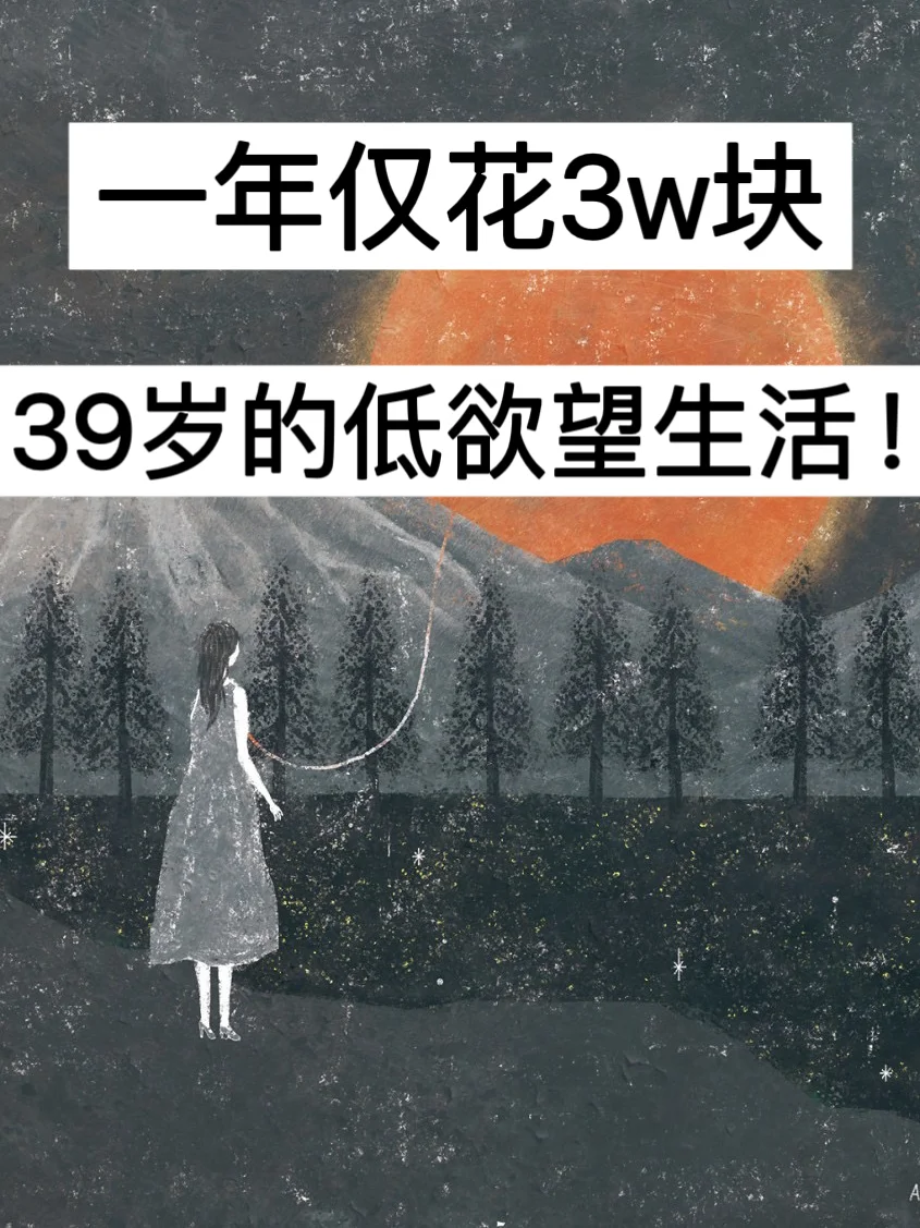 一年仅花3w块，39岁的低欲望生活！