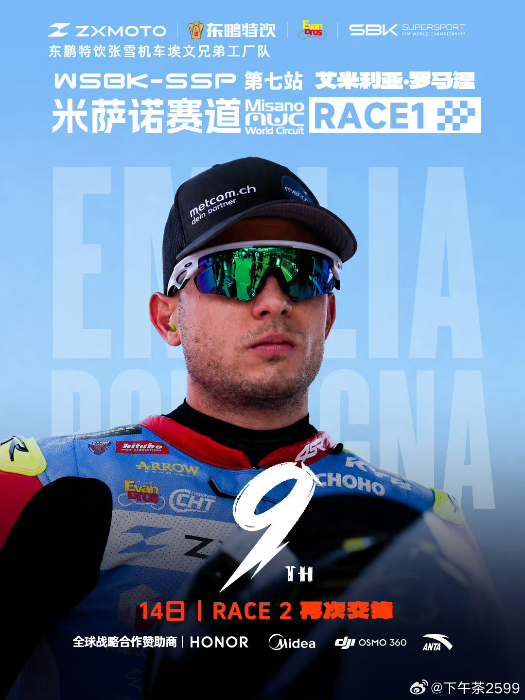 张雪机车 世界超级摩托车锦标赛（WSBK）艾米利亚-罗马涅站WorldSSP组别