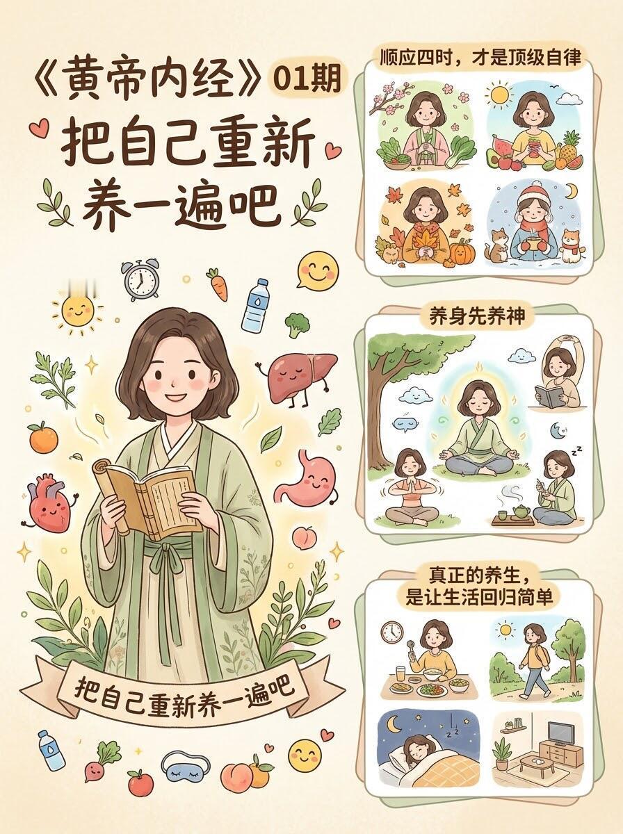 跟着《黄帝内经》把自己重新养一遍吧～ 