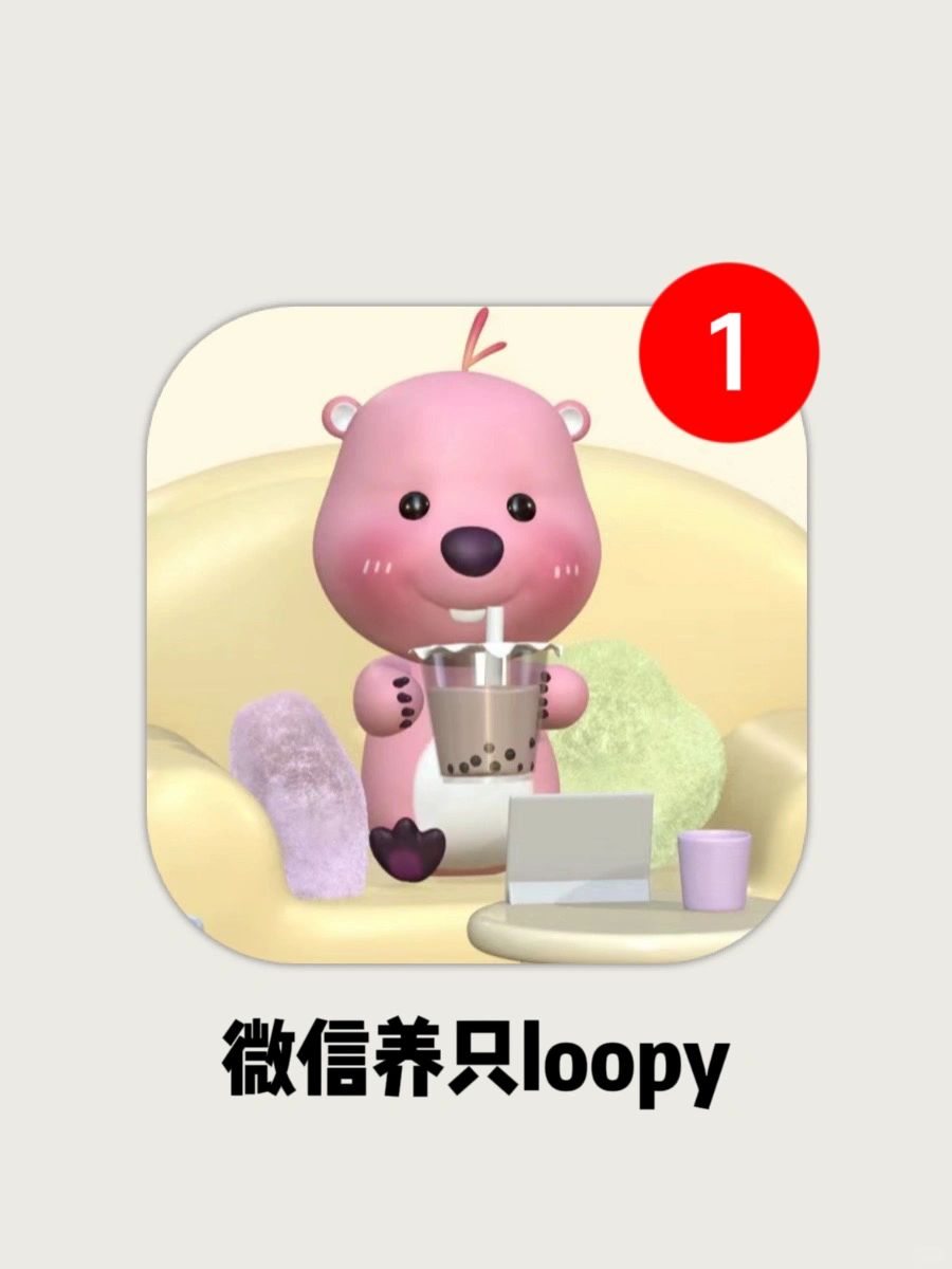 萌翻惹！！快去微信状态领养一只可爱loopy！！