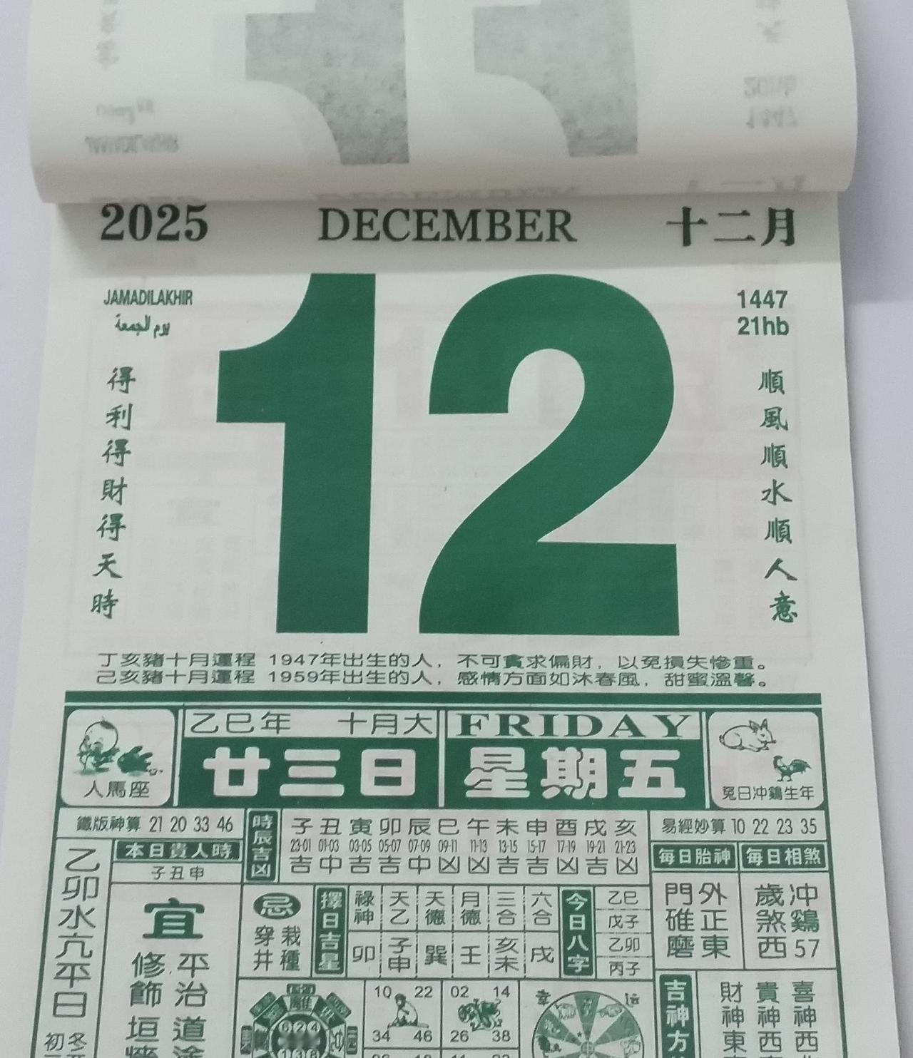 12月12日，农历十月廿三，周五

当日值神为玉堂，属黄道吉神主顺遂通达，搭