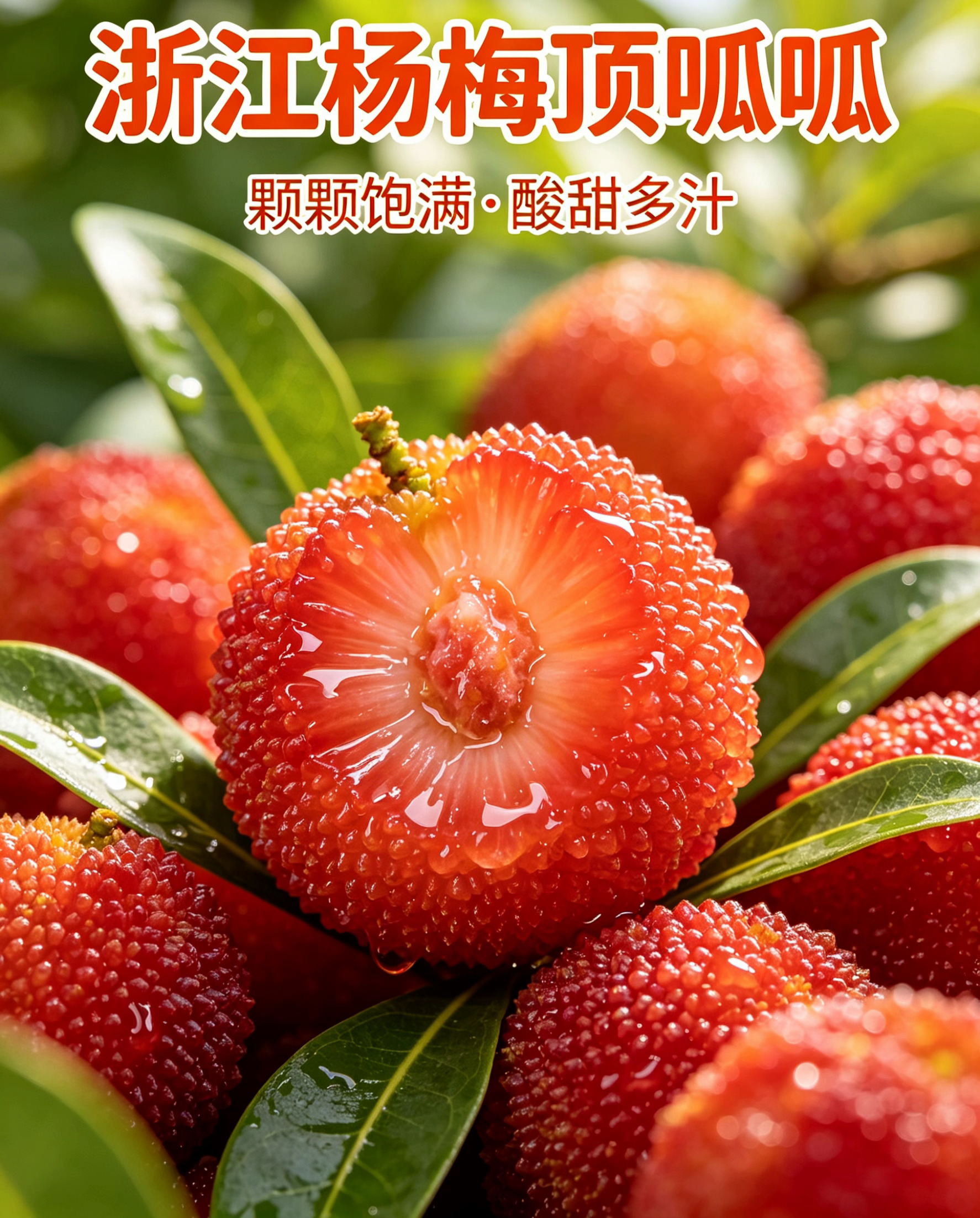 听说浙江的杨梅，和乒乓球一样大。吃起来那有多爽啊！！去浙江采一筐杨梅吧浙江杨梅顶