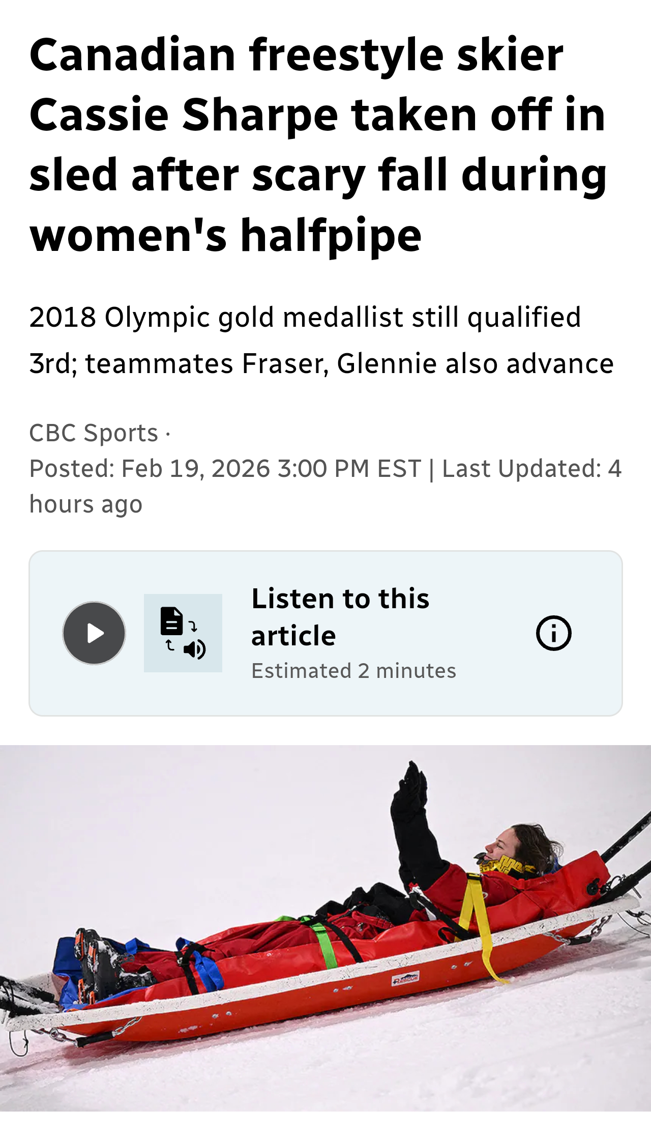 摔这么惨目前说夏普可能不参加周六决赛，但具体要等医疗判断加拿大媒体报道 在女子U