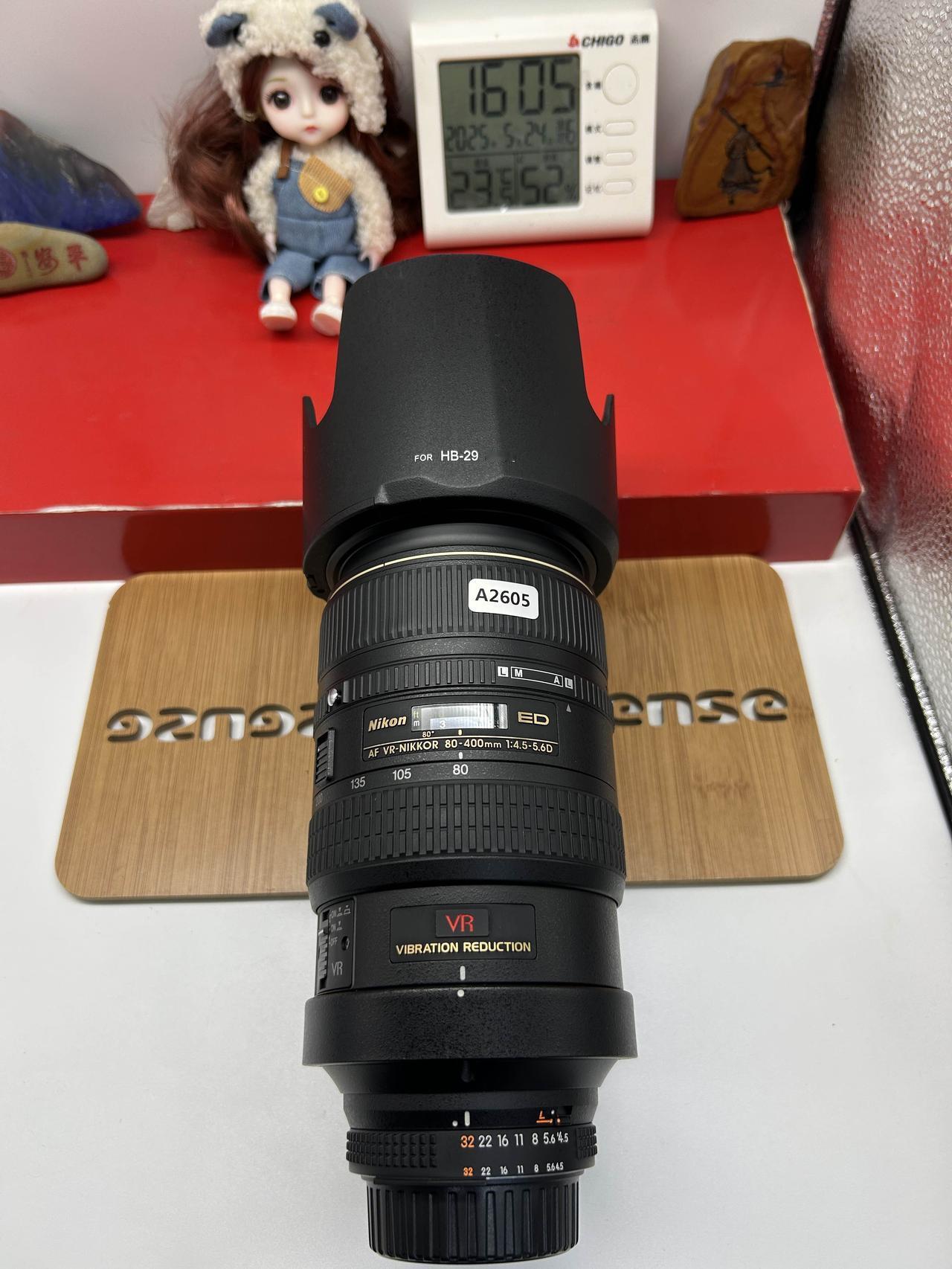 尼康原厂80-400mm F4.5-5.6D VR长焦镜头，几乎全新，编号A26