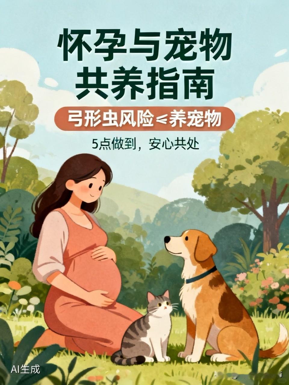 【怀孕了就要把猫狗送走？做到这5点，完全可以一起养！】

“怀孕了还养猫狗？不怕