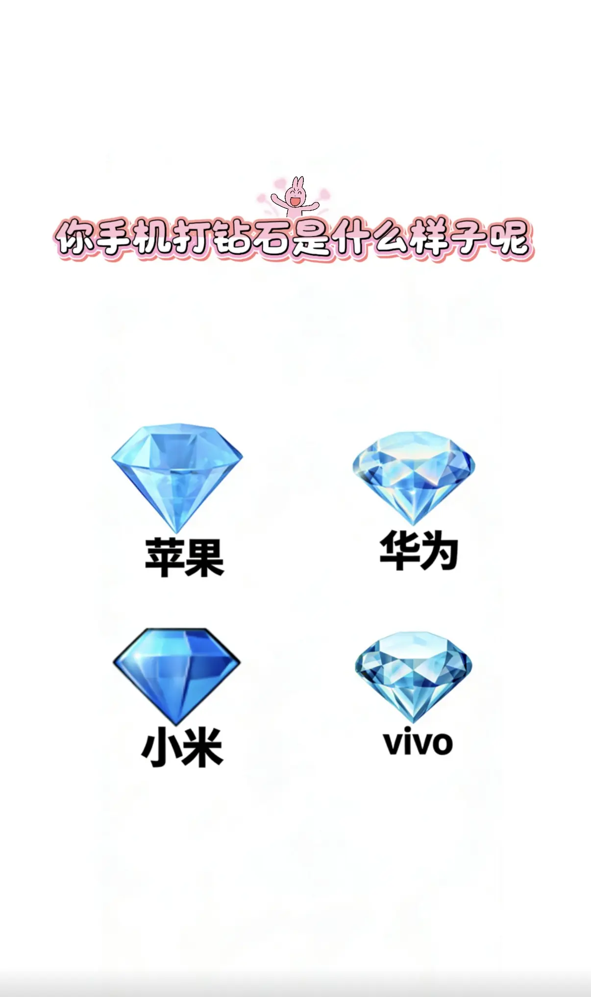 我的钻石💎，猜猜我用的什么手机😆。
