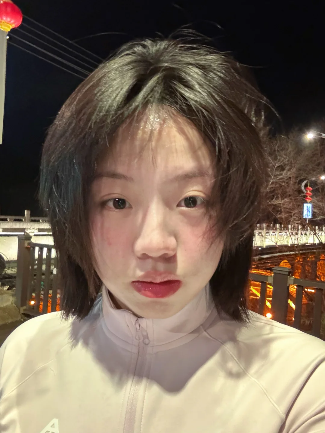 跑完头发更蓬松了
