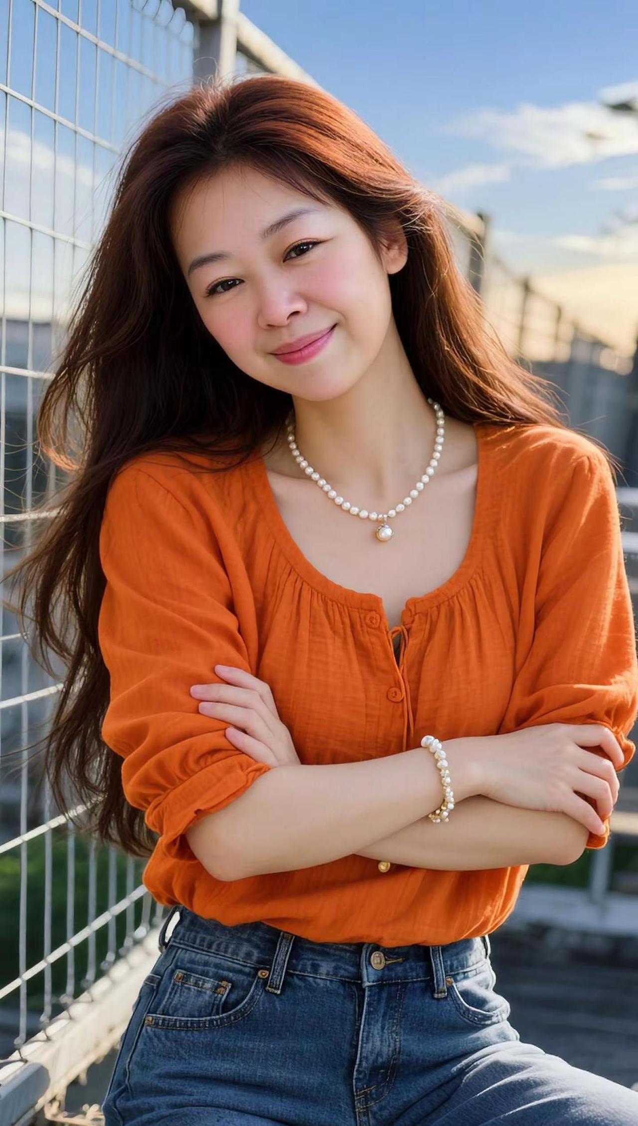 请你告诉我。AI橙衣生活照
