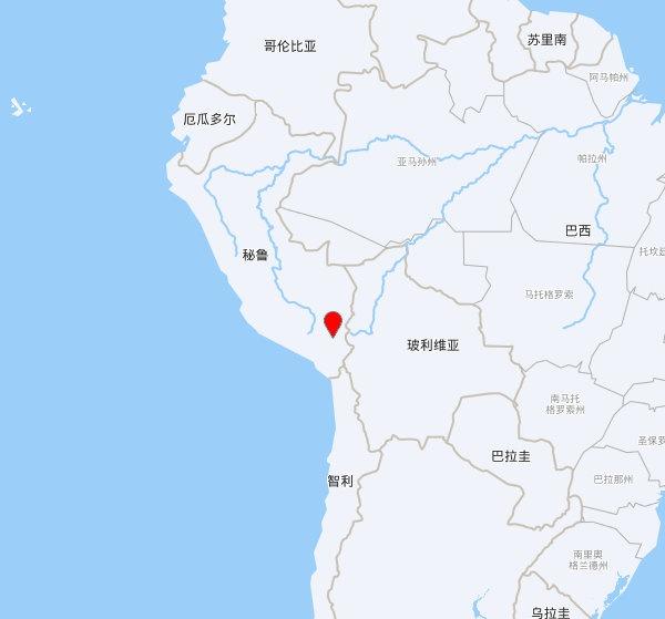 【欧洲地中海地震中心】发布，2025-09-22 01:21:45 在 秘鲁南部