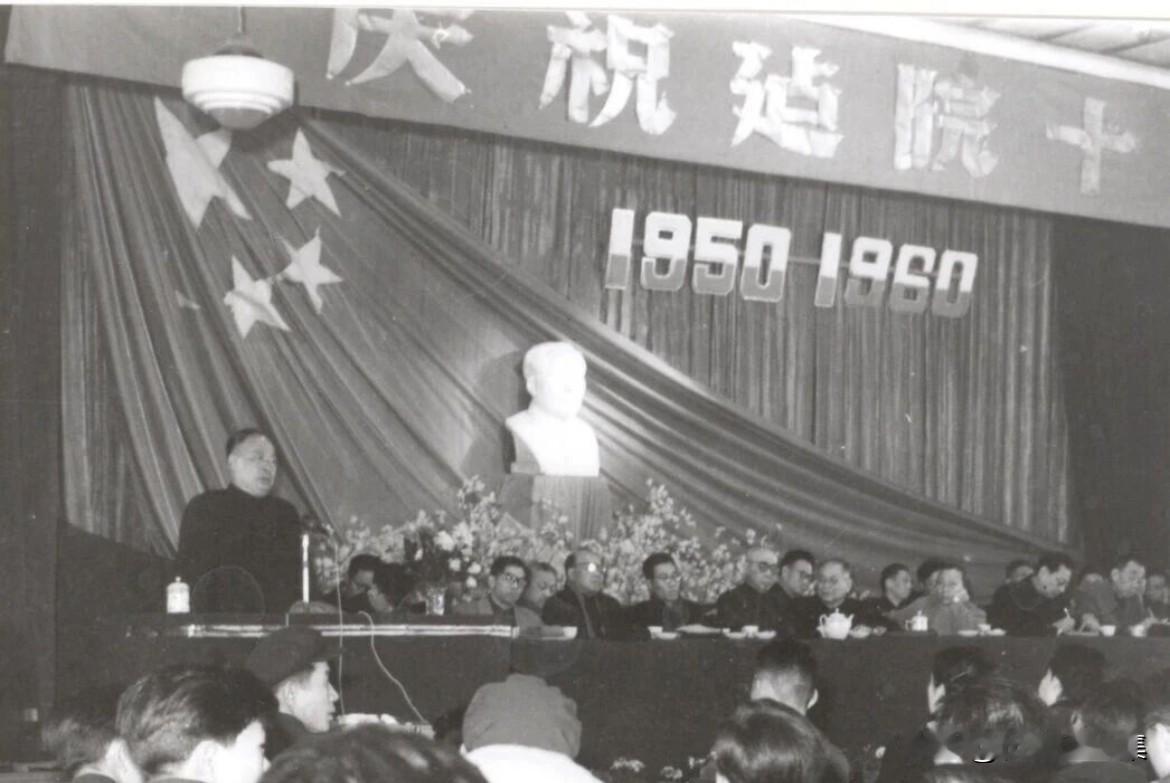 1960年4月2日，中央戏剧学院举行建院十周年庆祝大会，时任国务院副总理陈毅出席