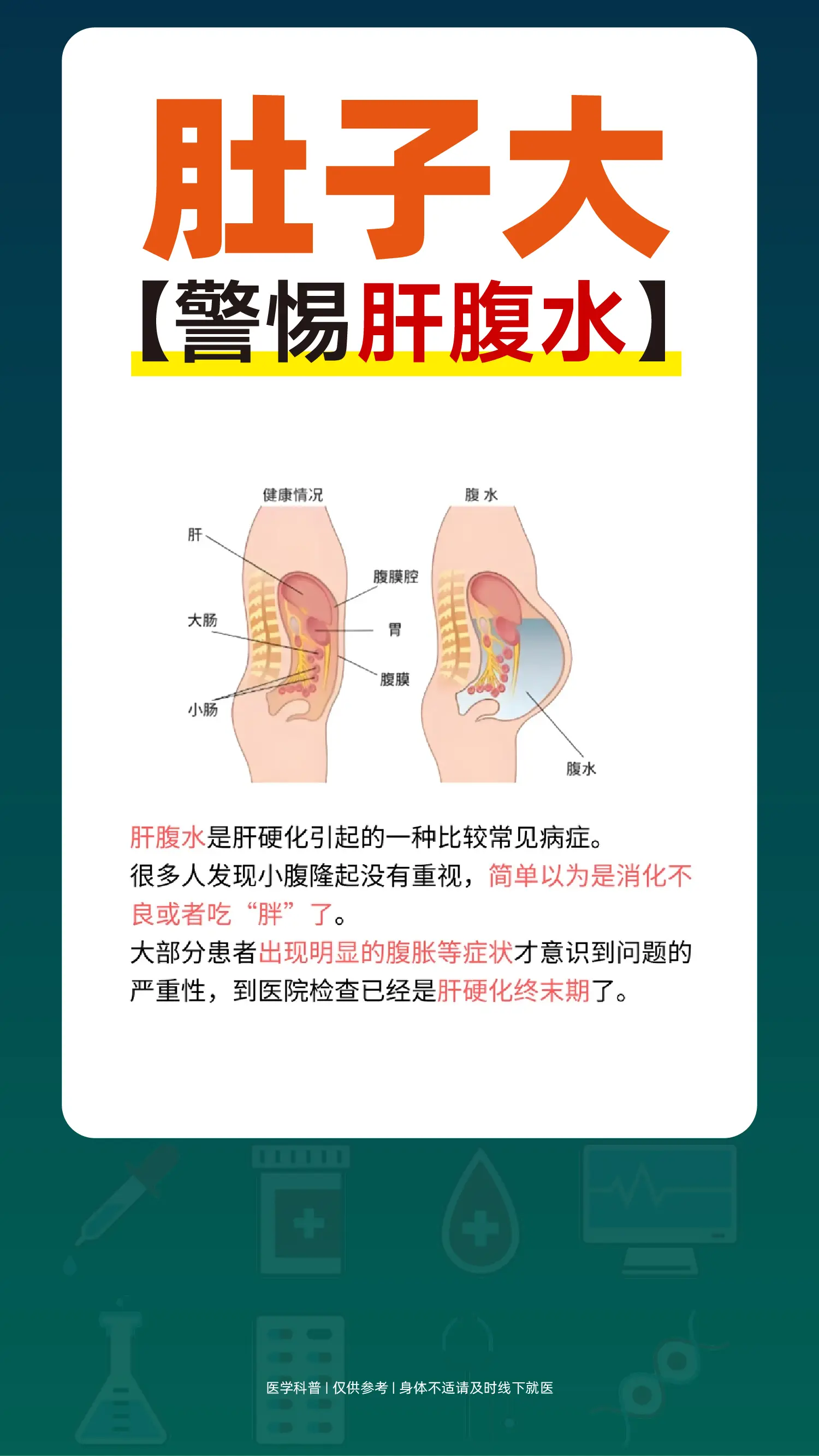 肚子大？警惕肝腹水!。