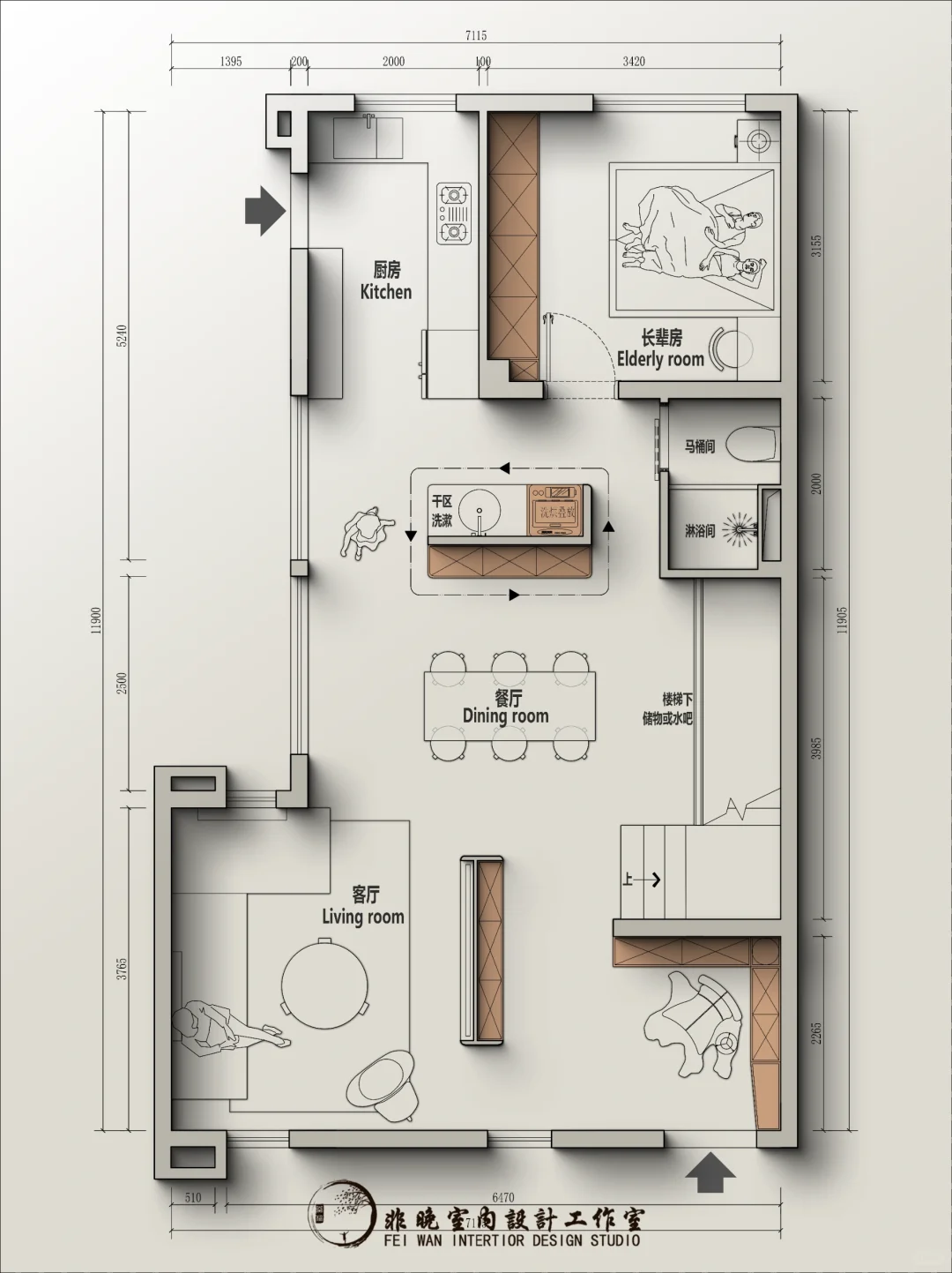 🍁户型改造丨马来西亚122m²跃层户型优化