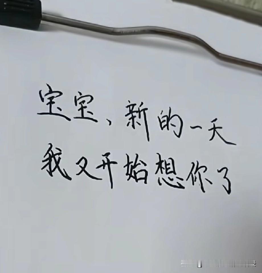 宝宝
新的一天
我又开始想你了
我好像把想你变成习惯了
吃饭的时候想你
工作间隙