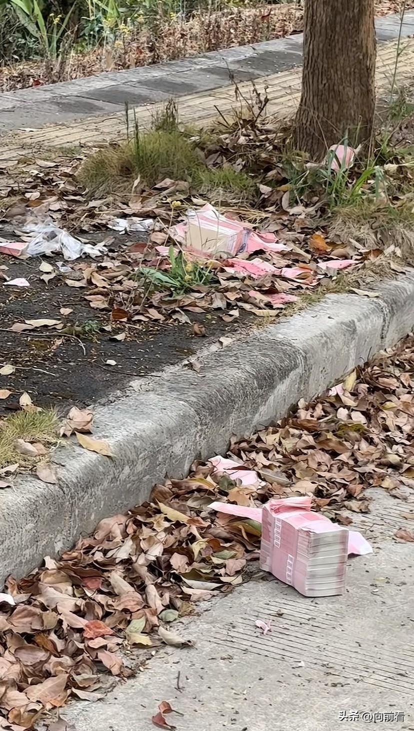 路过还以为捡到巨款要发财了，远远的就看到红彤彤的一沓，激动了半天，走近一看，原来