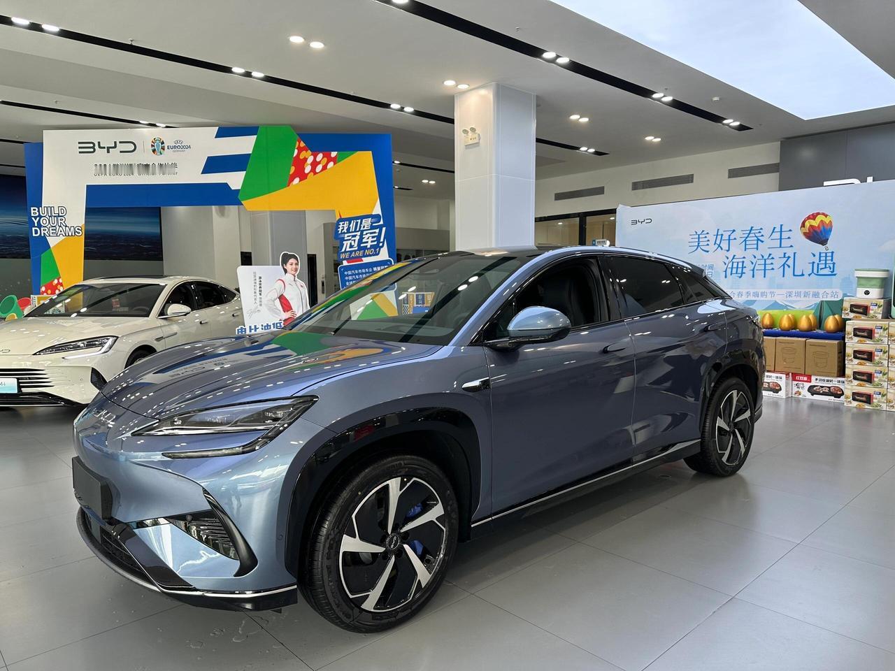 这速度够快的哦，前在北京车展首发，后就有实车到店，给比亚迪海狮07 EV点个赞。