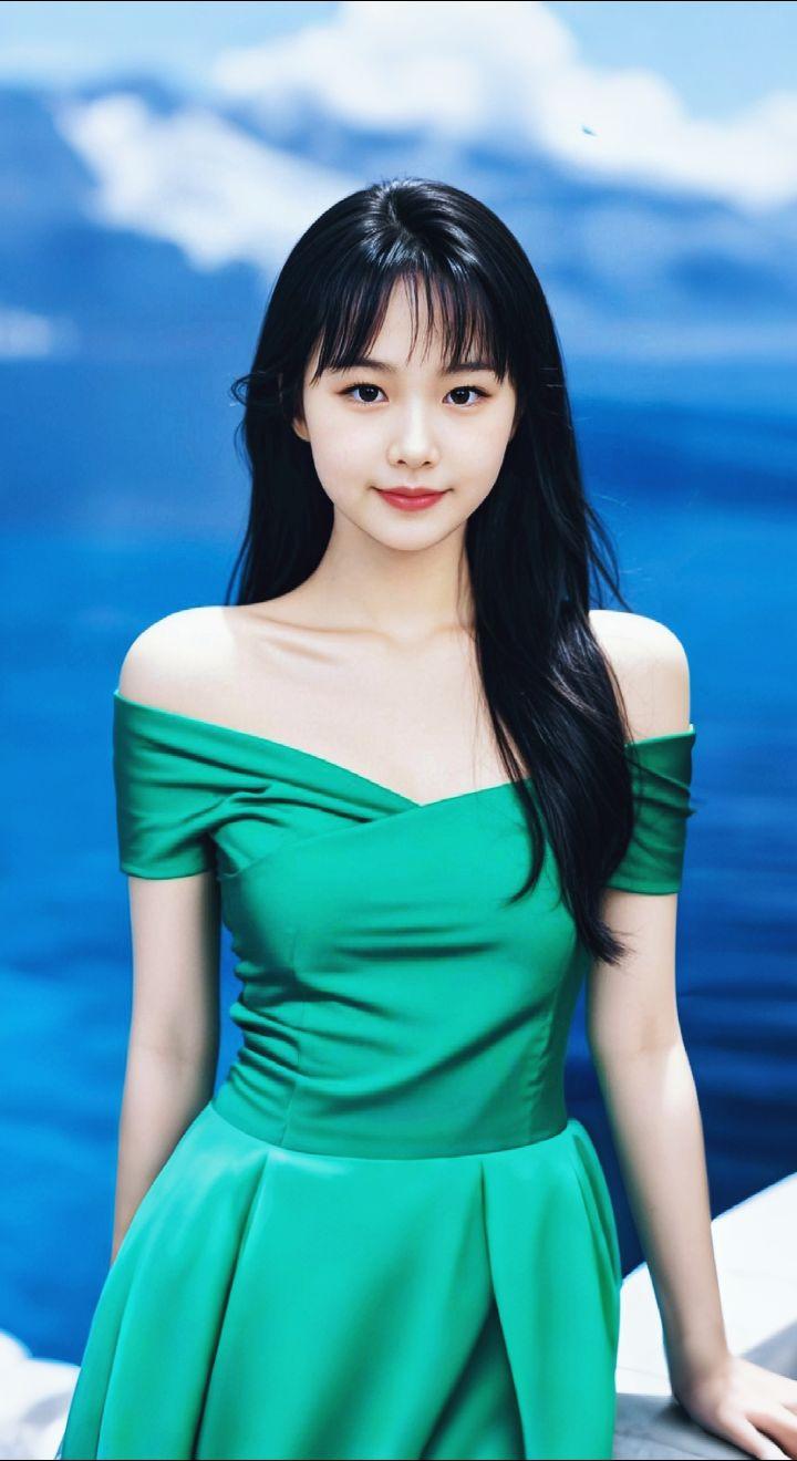 AI扩图 AI蓝幕绿裳情