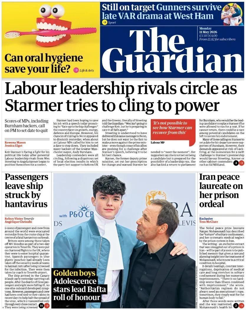 由于工党在英国地方选举中“一败涂地”，基尔·斯塔默爵士正面临保住英国首相职位的斗
