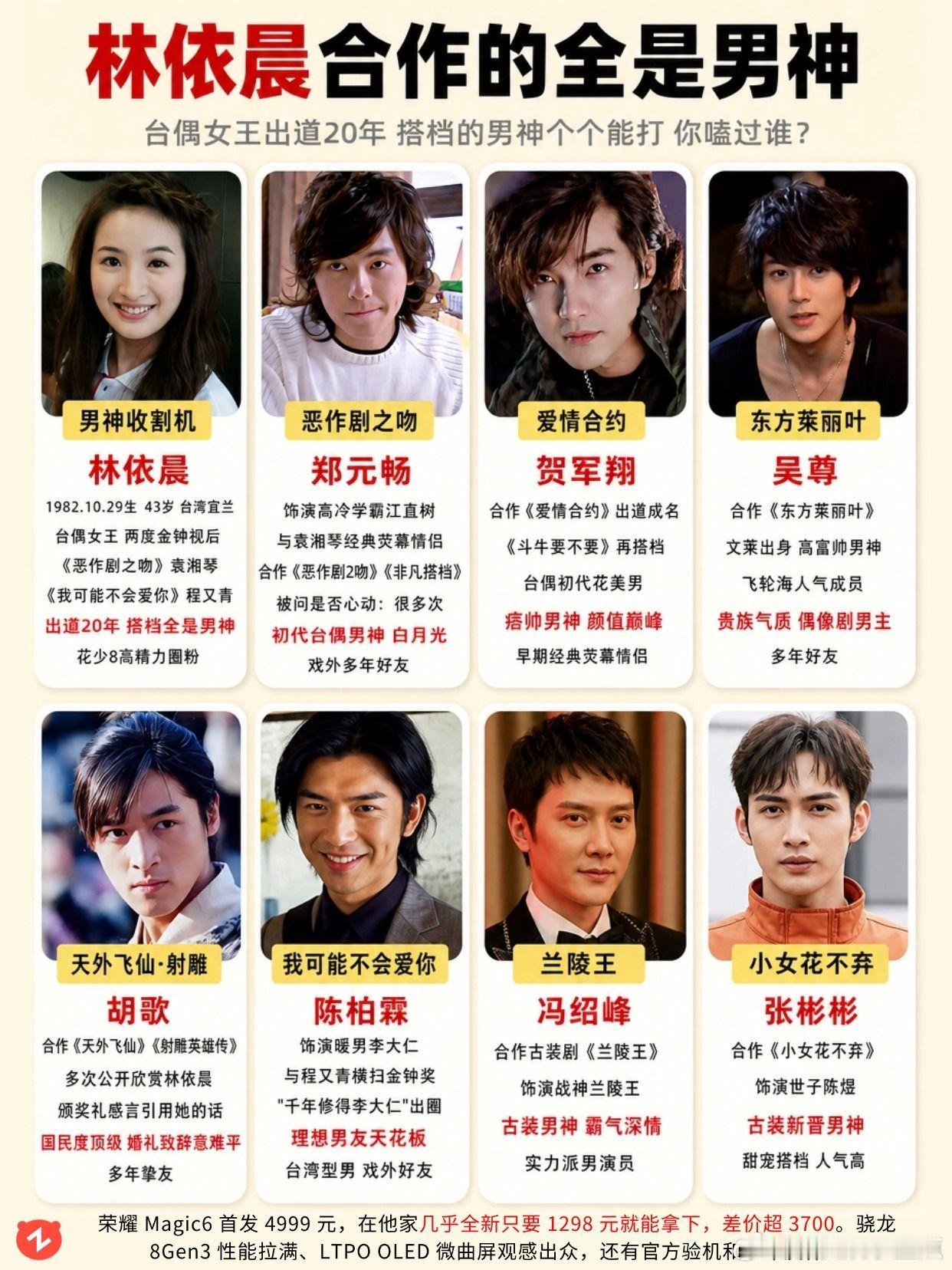 林依晨男神收割机，你嗑过哪对CP?林依晨 郑元畅 胡歌 恶作剧之吻 我可能不会爱