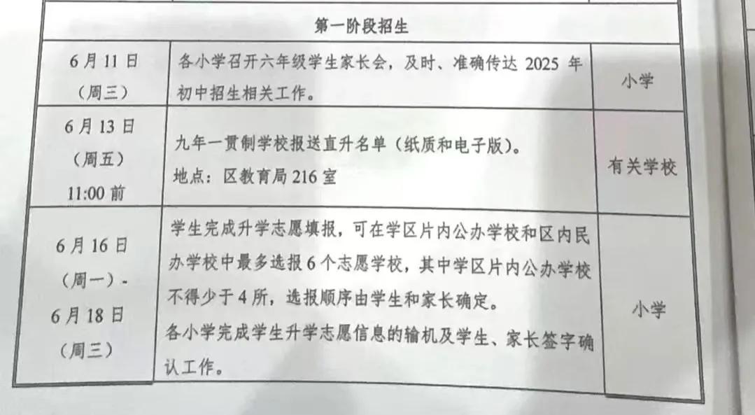 内部消息！南开区小升初志愿填报时间确定！