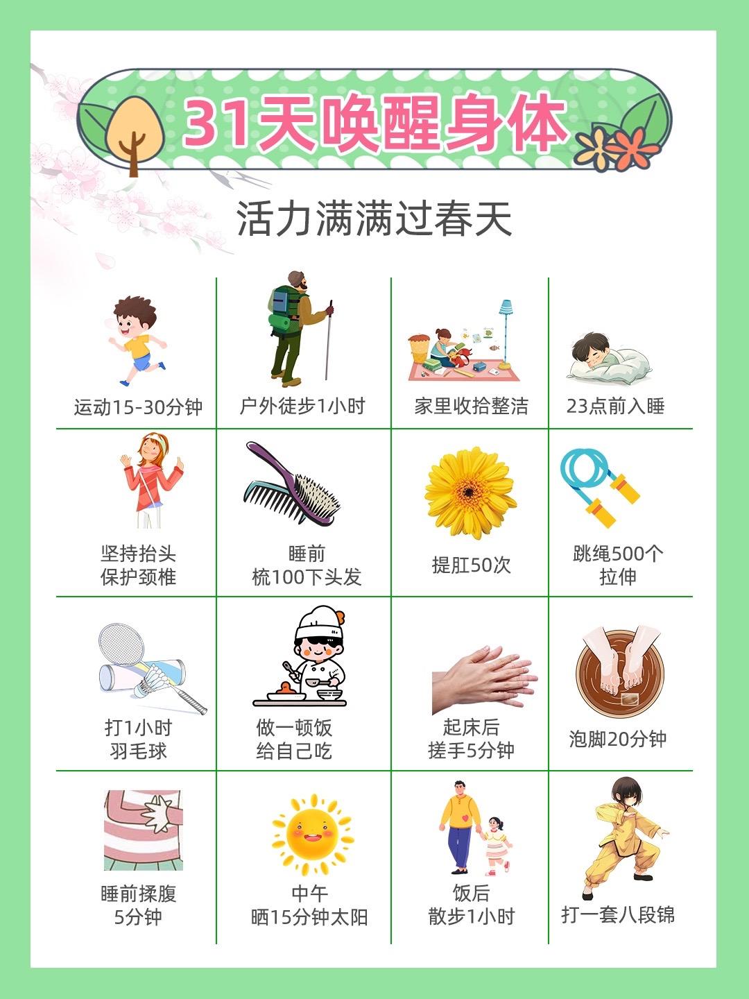 3月来了，唤醒身体，活力满满过春天！！