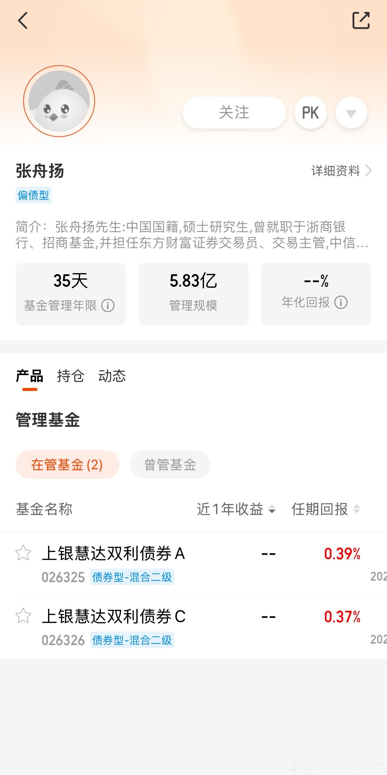 信银理财原固收条线投资经理、执行总经理张舟扬去了上银基金任混合资产与海外投资部副