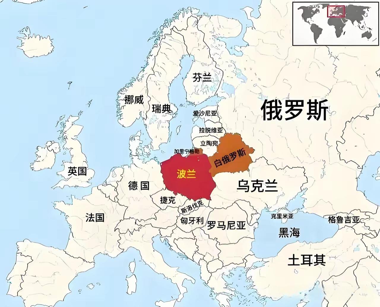 波兰为什么是反俄急先锋？其实原因很简单:

一些小国的悲哀就是“弱而不自知”，见