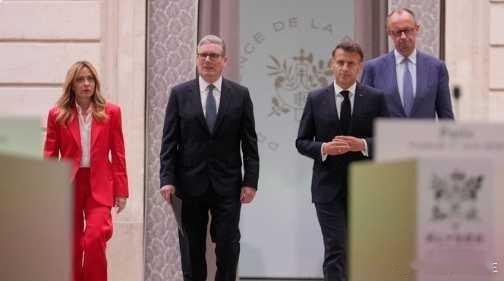 霍尔木兹海峡开放 4月17日，默茨、斯塔默、马克龙和梅洛尼在巴黎发表联合声明，称