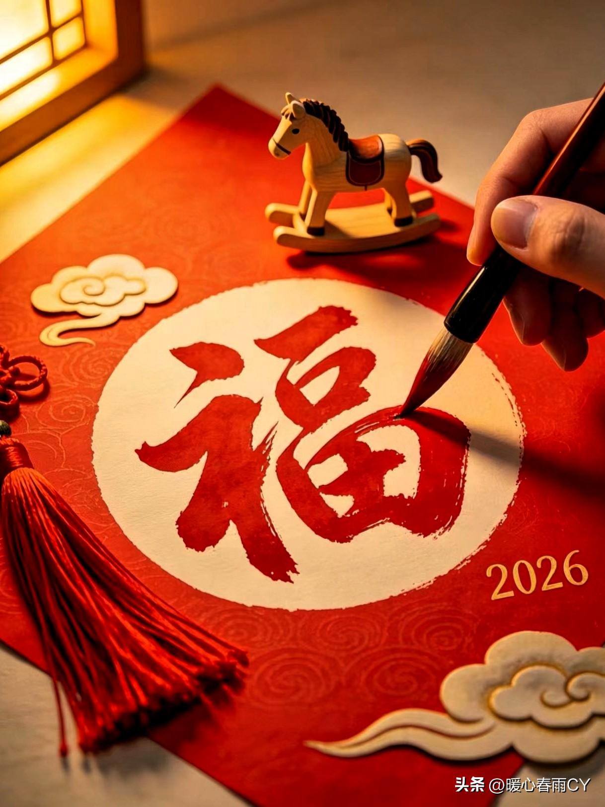 正月十五，月圆人圆，喜乐元宵！

拿起笔，写个福字。
煮碗汤圆，吃个香甜。 
