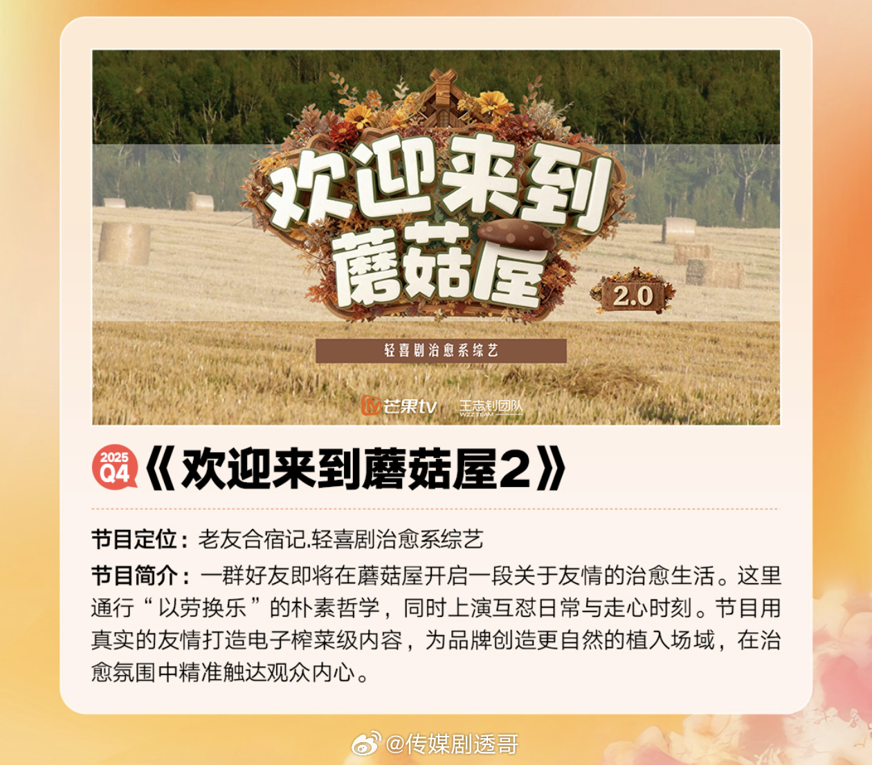 欢迎来到蘑菇屋第二季嘉宾阵容：周震南、何洛洛、夏之光、张颜齐、任豪 等R1SE成