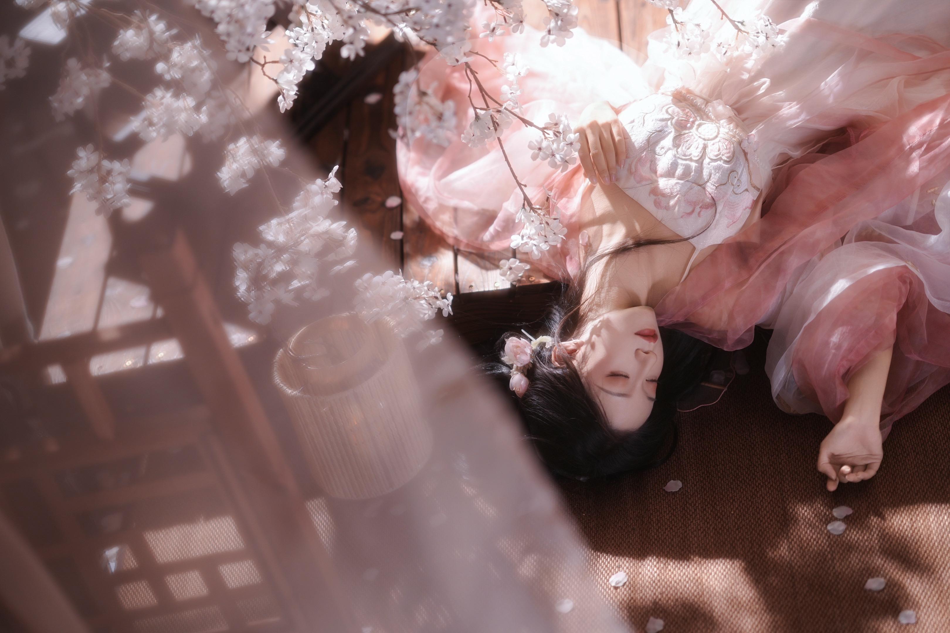 春在梨花里。