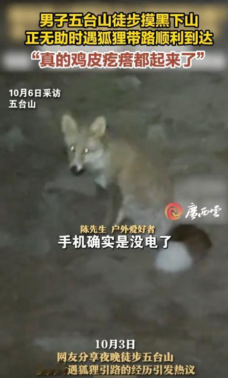 “科学无法解释！”近日，国庆男子去五台山玩，天黑下山时迷了路。正当他无助的时候，