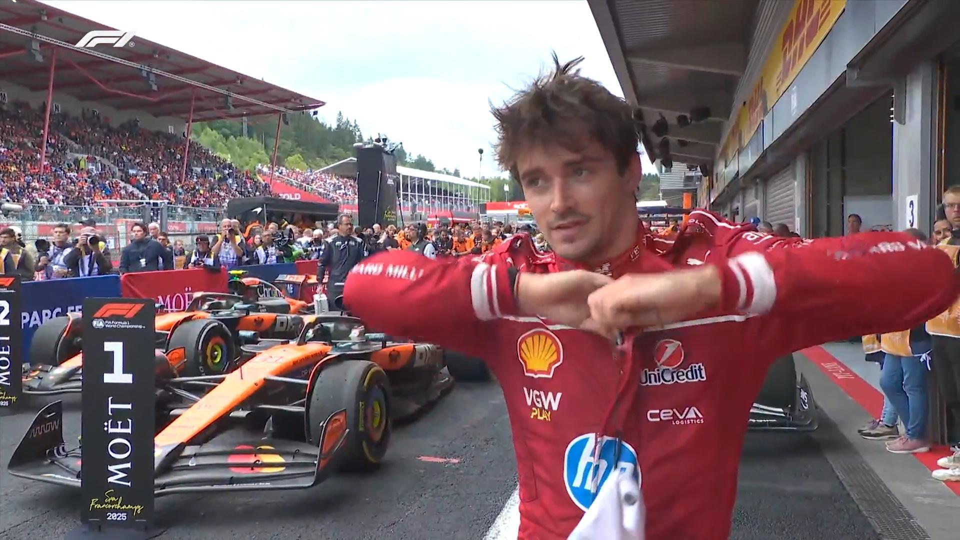 勒克莱尔取得本赛季的第5个领奖台🥉F12025F1比利时大奖赛 ​​​